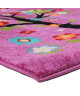 Tapis enfant Jifu 100x150cm Chouettes rose