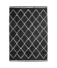 ASMA Tapis style Berbere en polypropylene Heatset  133x190 cm  Noir et Blanc