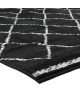 ASMA Tapis style Berbere en polypropylene Heatset  133x190 cm  Noir et Blanc