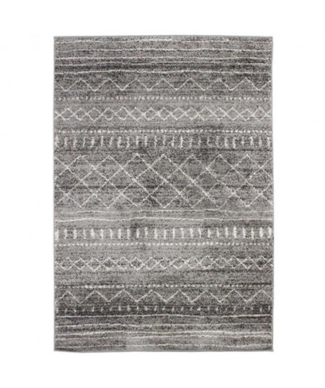 ASMA Tapis style Berbere en polypropylene Heatset  133x190 cm  Beige et Blanc