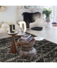 ASMA Tapis style Berbere en polypropylene Heatset 133x190 cm  Noir et Blanc