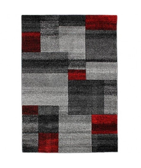 FAM FOLKLO Tapis 133x190cm Gris rouge