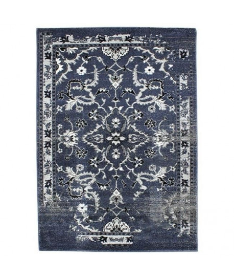 FLORA Tapis City used 133x190 cm Bleu antharcite