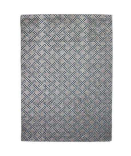 STRUCTURE VINTAGE RELIEF BLUES Tapis 133x190cm Bleu