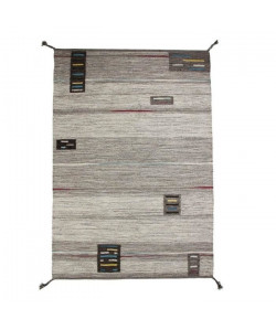 KILIM Tapis intérieur 140x200 cm Gris