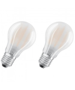 OSRAM Lot de 2 Ampoules LED E27 standard dépolie 7 W équivalent a 60 W blanc chaud