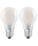 OSRAM Lot de 2 Ampoules LED E27 standard dépolie 7 W équivalent a 60 W blanc chaud