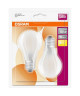 OSRAM Lot de 2 Ampoules LED E27 standard dépolie 7 W équivalent a 60 W blanc chaud