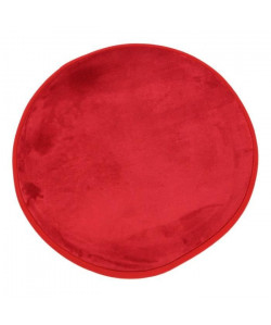 FLANELLE Tapis Rond 70 cm Rouge poudré