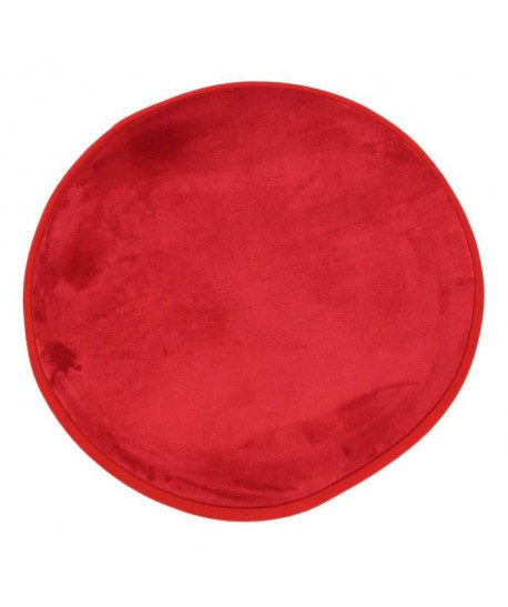 FLANELLE Tapis Rond 70 cm Rouge poudré