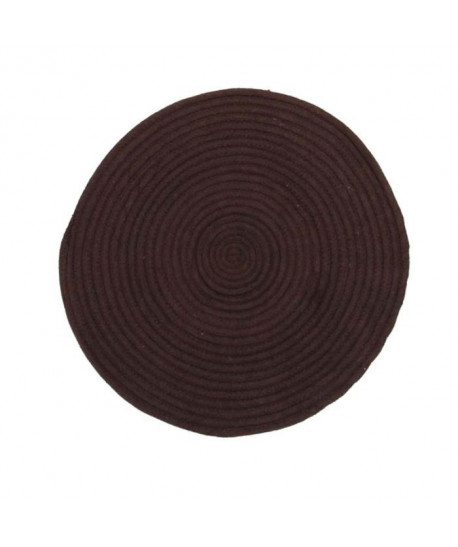 TAM TAM Tapis en coton  70 cm  Chocolat