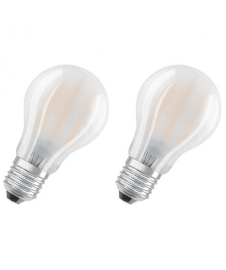 OSRAM Lot de 2 Ampoules LED E27 standard dépolie 7 W équivalent a 60 W blanc froid