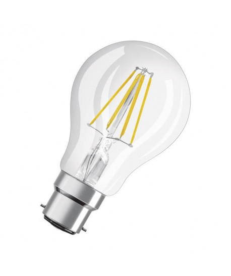 OSRAM Ampoule LED B22 standard claire 7 W équivalent a 60 W blanc chaud