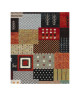 ETHNO Tapis de salon 120x170 cm  Rouge, Noir et Gris