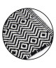 ZIG ZAG Tapis 100% coton 60x90 cm noir et blanc