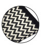 ZIG ZAG Tapis 100% coton 60x90 cm noir et beige