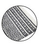 ZIG ZAG Tapis 100% coton 90x150 cm gris et beige