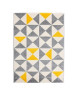 FORSA Tapis de salon jaune et anthracite 120x160 cm