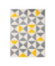 FORSA Tapis de salon jaune et anthracite 160x230 cm