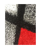 BRILLANCE Tapis de salon  120x170 cm rouge, noir et gris