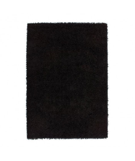 TRENDY Tapis de salon Shaggy  noir 160x230 cm