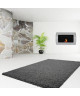 TRENDY Tapis de couloir Shaggy  gris foncé 80x140 cm