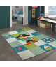 PIRATA Tapis pour enfant 120x170 cm bleu, blanc et vert