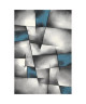 BRILLANCE Tapis de salon  120x170 cm turquoise, noir et gris