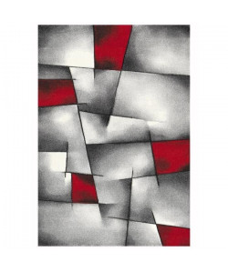 BRILLANCE Tapis de salon  160x230 cm rouge, noir et gris