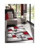 BRILLANCE Tapis de salon  120x170 cm rouge, noir et gris