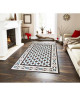 UTOPIA Tapis de salon carreaux de ciment 160x230 cm beige et blanc