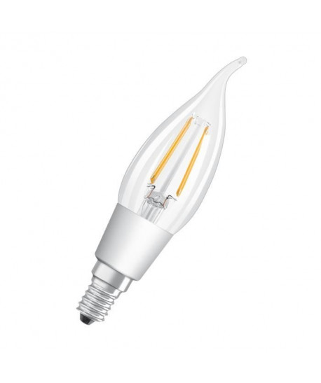 OSRAM Ampoule LED E14 flamme claire 4,5 W équivalent a 40 W blanc chaud dimmable variateur