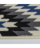 LUXUS Tapis de salon contemporain  120x170cm  Creme / Bleu