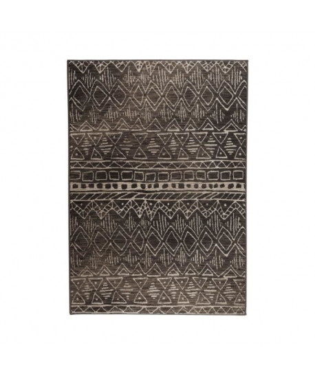 ASMA Tapis de salon style Berbere en polypropylene  120x170 cm  Chocolat