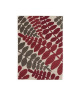 LUXUS Tapis de salon contemporain  120x170cm  Rouge / Ivoire