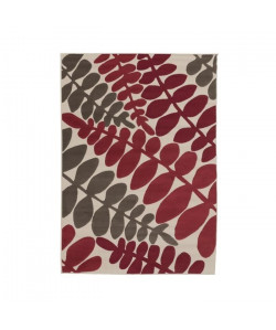 LUXUS Tapis de salon contemporain  120x170cm  Rouge / Ivoire