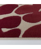 LUXUS Tapis de salon contemporain  120x170cm  Rouge / Ivoire