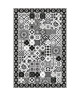 FARO Tapis 100% vinyle  98 x 150 cm  Epaisseur 1,5 mm  Noir et Blanc