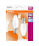 OSRAM Lot de 2 Ampoules LED E14 flamme dépolie 4 W équivalent a 40 W blanc froid