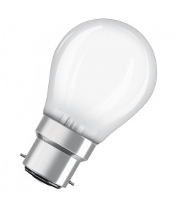 OSRAM Ampoule LED B22 sphérique dépolie 4 W équivalent a 40 W blanc chaud