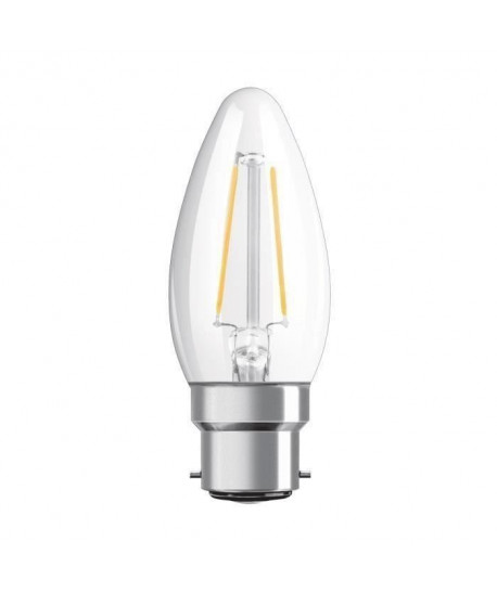 OSRAM Ampoule LED B22 flamme claire 4 W équivalent a 40 W blanc chaud