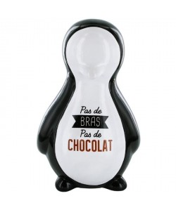 Tirelire Pingouin Chocolat  13,5x13,2x21,5 cm