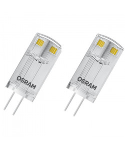 OSRAM Lot de 2 Ampoules capsules LED G4 claires 0,9 W équivalent a 10 W blanc chaud