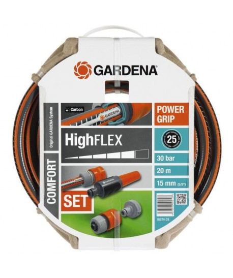 GARDENA Tuyau d\'arrosage HighFlex 20m Ř15 mm lance et access