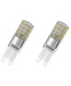 OSRAM Lot de 2 Ampoules capsules LED G9 dépolies 2,6 W équivalent a 30 W blanc chaud