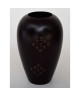 ETHNIQUE Vase décoratif en bois de manguier  H33 x Ř 11 cm  Marron