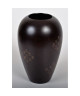 ETHNIQUE Vase décoratif en bois de manguier  H33 x Ř 11 cm  Marron
