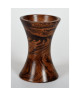 ETHNIQUE Vase décoratif en bois de manguier loupe  H15 x Ř 9 cm  Marron