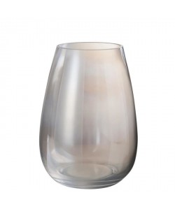 Vase oeuf en verre 19x19x26 cm Nacré