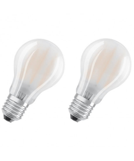 OSRAM Lot de 2 Ampoules E27 LED standard dépolie 8 W équivalent a 75 W blanc chaud